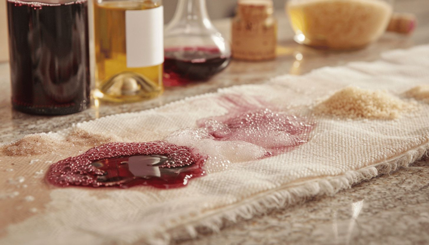 Comment enlever une tache de vin rouge ?